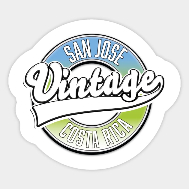 San José, Costa Rica vintage logo Sticker by nickemporium1